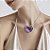 COLAR FUSION CORAÇÃO LILAS GRANDE - Imagem 1