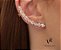 BRINCO EARCUFF CRISTAL FOLHEADA OURO 18K - Imagem 1