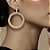 BRINCO FOLHEADO OURO 18K REDONDO GRANDE - Imagem 1
