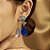 BRINCO FOLHEADO OURO 18K GOTA AZUL - Imagem 1