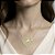 COLAR FOLHEADO OURO 18K CORAÇÃO MÃE CRAVEJADO COM MICRO ZIRCÔNIAS - Imagem 1