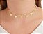 COLAR CHOKER FOLHEADA OURO 18K CORAÇÕES - Imagem 2