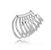 PIERCING FOLHEADO RODIO BRANCO  FAKE LISO - Imagem 1