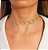 COLAR FOLHEADO OURO 18K CHOKER ELOS CORAÇÃO LISO - Imagem 2