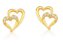 BRINCO   FOLHEADO OURO 18K CORAÇÃO DUPLO - Imagem 1