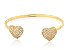 Bracelete Banhado Ouro 18K Coração Cravejado - Imagem 1