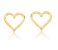 Brinco  Banhado Ouro 18K Coração Vazado - Imagem 1