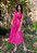 Vestido Gestante Amamentação Recortes Tagi Rosa - Imagem 1