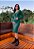 Vestido Gestante Amamentação Canelado Vitoria Verde - Imagem 4