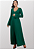 Vestido Gestante Canelado Carlotta Verde - Imagem 2