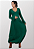 Vestido Gestante Canelado Carlotta Verde - Imagem 1