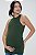 Blusa Gestante Maternidade Comprida Dominique Verde Oliva - Imagem 3