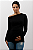 Blusa Gestante Decote Assimetrico Raquel Preto - Imagem 1