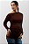 Blusa Gestante Decote Assimetrico Raquel Marrom - Imagem 1