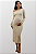 Vestido Gestante Poliamida Texturizada Martina Creme - Imagem 1