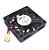 COOLER 12V 60X60X10 BUCHA 0.22A - 2.64 WATTS - 4000 RPM - 15.09 CFM - ULTRAR 3 FIOS / COM CONECTOR - Imagem 2