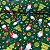 Tricoline Estampada Duendes de Natal Verde - Imagem 2