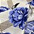 Gorgurão Texturizado Rosas Azul - Imagem 3