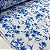 Tricoline Estampada Floral Azul Fundo Branco - Imagem 2