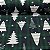 Oxford Estampado de Natal Xadrez Verde e Preto com Pinheiros - Imagem 3