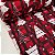Oxford Estampado de Natal Xadrez Vermelho e Preto com Pinheiros - Imagem 1