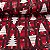Oxford Estampado de Natal Xadrez Vermelho e Preto com Pinheiros - Imagem 3