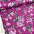 Oxford Estampado Fundo Rosa Com Floral Rosa - Imagem 3
