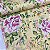 Oxford Estampado Fundo Amarelo Clarinho Com Folhagens e Flores Rosa Claro - Imagem 3