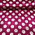 Cetim Estampado Fundo Rosa Com Poá Branco - Imagem 1