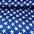 Cetim Estampado Fundo Azul Com Estrelas Brancas - Imagem 1