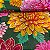 Chita Maxi Floral Fundo Verde Floral Amarelo e Rosa - Imagem 1