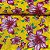 Chita Estampada Floral Tons de Rosa Fundo Amarelo - Imagem 1