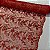 Tule Bordado Cord Spangle Étnico Vermelho e Dourado - Imagem 3