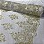 Tule Bordado Cord Metalic Dourado com Branco - Imagem 1