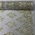 Tule Bordado Cord Metalic Dourado com Branco - Imagem 3