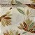Percal Estampado 180 Fios Fundo Off Whitte com Flores Neutras - Imagem 1