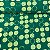 Viscose Estampada Fundo Verde com Bolinhas - Imagem 1