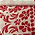 Viscose Estampado Fundo Off White com Floral Vermelho - Imagem 1