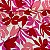 Viscolinho Estampado Fundo Claro Com Flores em Vermelho e Rosa - Imagem 1
