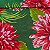 Chita Maxi Floral Fundo Verde Flores Vermelhas - Imagem 1