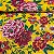 Chita Maxi Floral Fundo Amarelo Rosas - Imagem 1