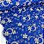 Layse Bordada Barrada 3D Azul Royal - Imagem 1