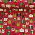 Tricoline Estampada de Natal Fundo Vermelho com Poá Branco e Presentes - Imagem 1