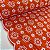 Layse Bordada Laranja com Floral Branco - Imagem 1