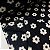 Fleece Pesado Estampado Floral Preto e Branco - Imagem 2