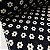 Fleece Pesado Estampado Floral Preto e Branco - Imagem 3