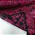 Lame Estampado Floral Rosa e Preto - Imagem 1
