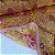 Lame Estampado Floral Rosa e Dourado - Imagem 1