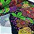 Viscose Digital Nacional Fundo Preto Com Floral, Corações e Poa - Imagem 3