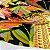 Viscose Digital Nacional Barrado Fundo Preto com Floral Graudo - Imagem 2